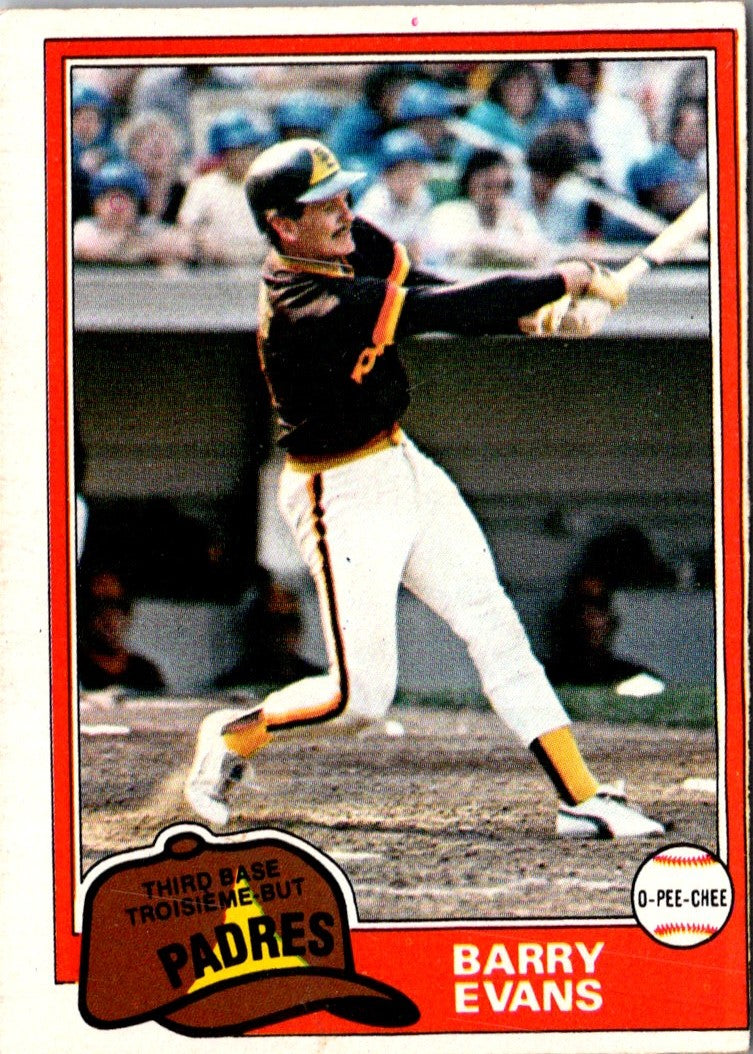 1981 Topps Barry Evans