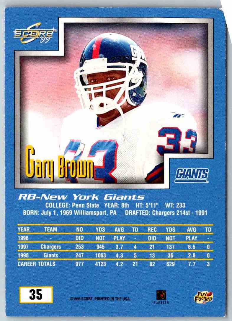 1999 Score Gary Brown