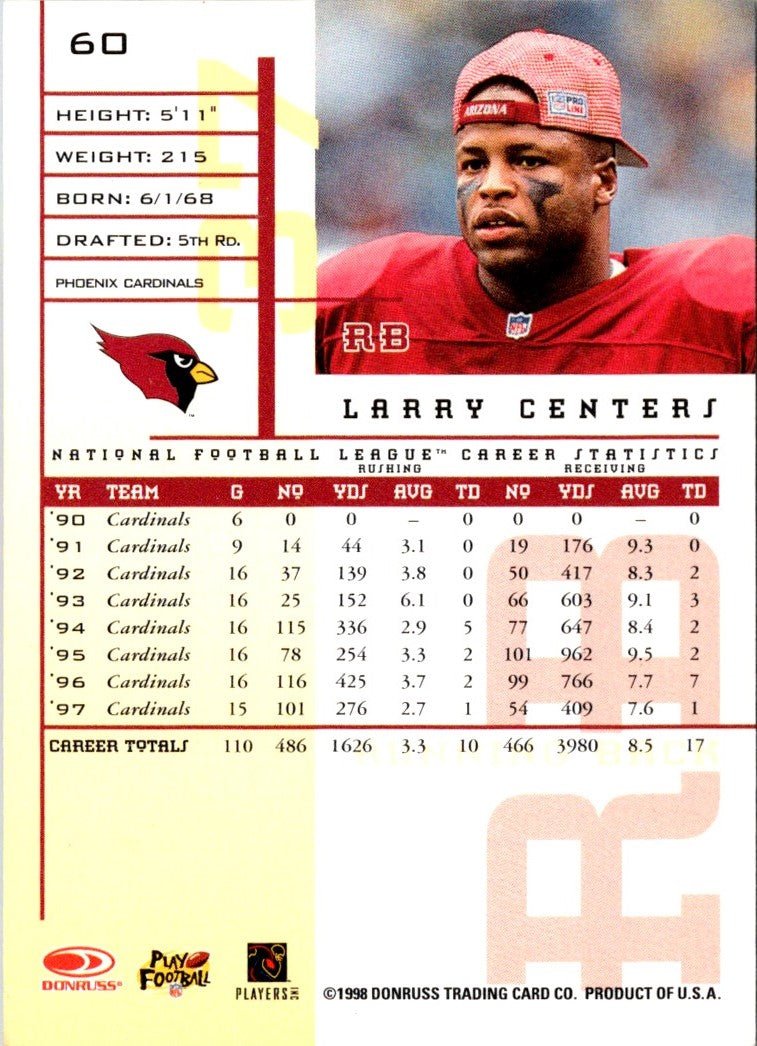 1998 Leaf Rookies & Stars Larry Centers