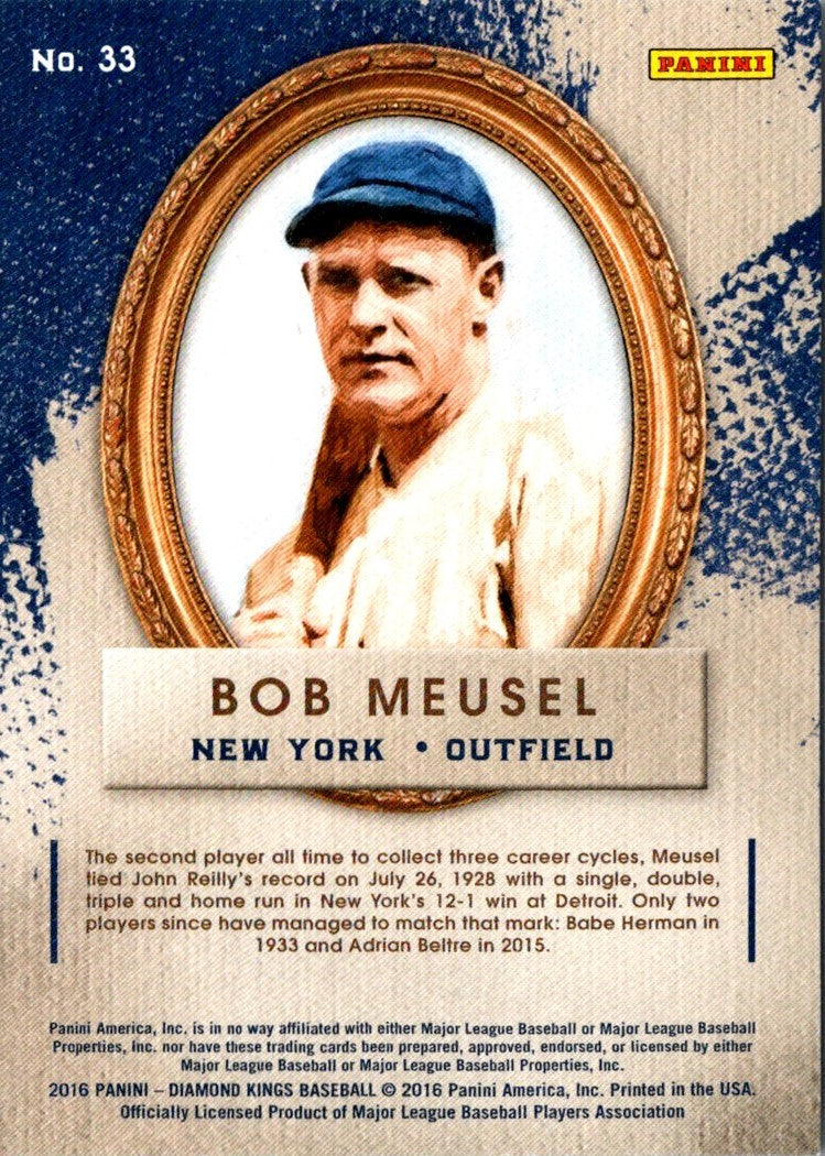 2016 Panini Diamond Kings Bob Meusel