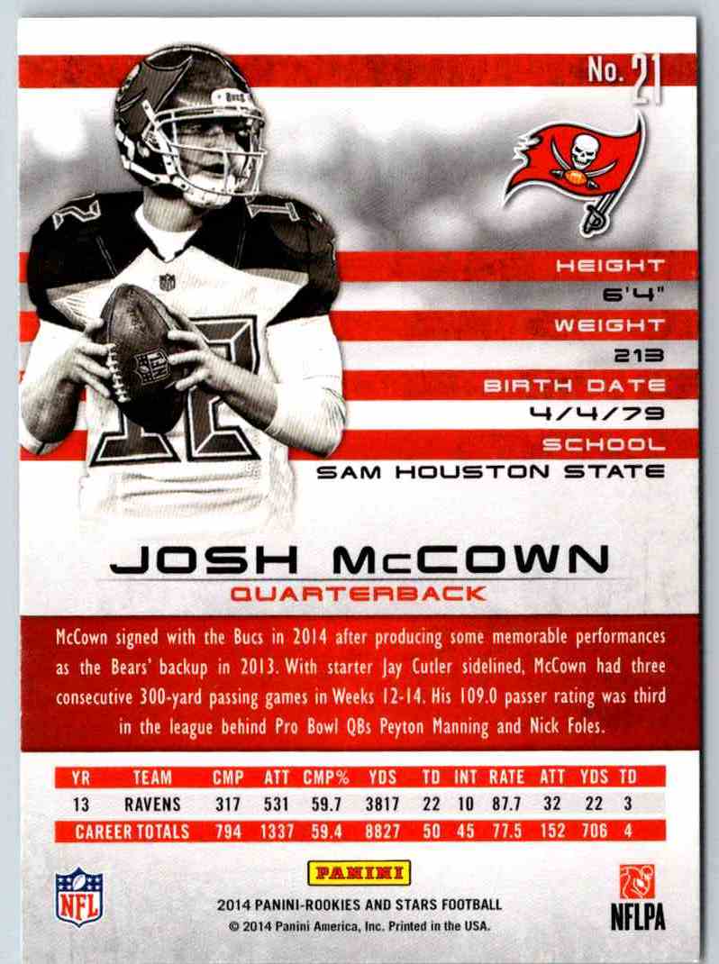 2014 Panini Rookies And Stars Josh McCown