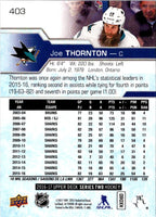 2017 Upper Deck Joe Thornton #403