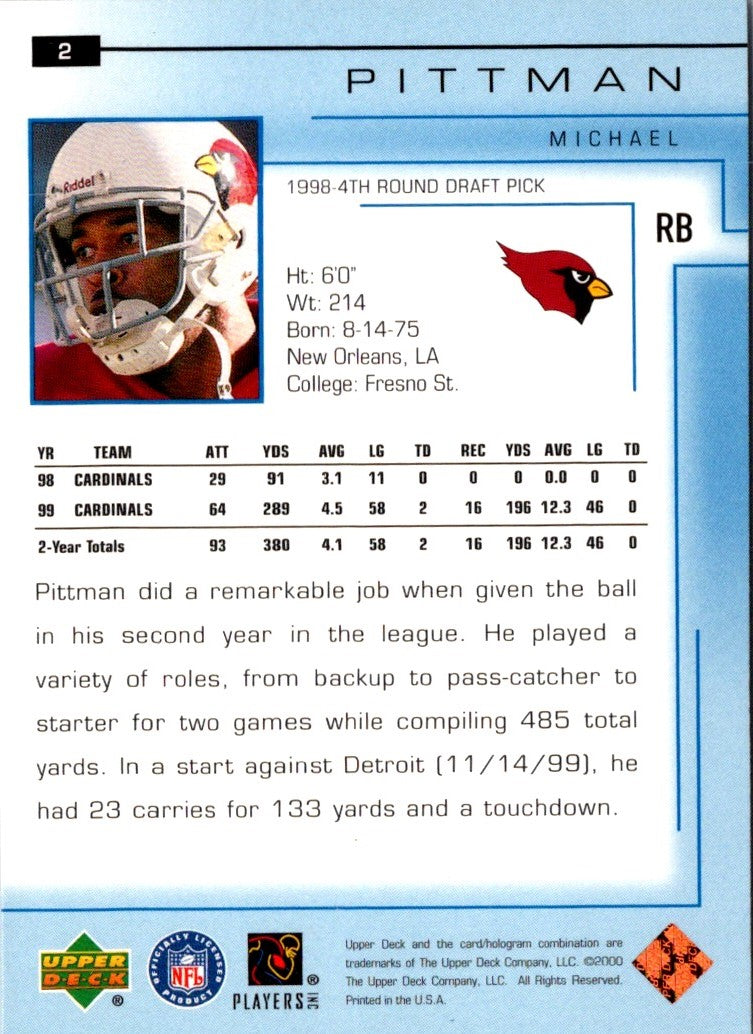 2000 Upper Deck Michael Pittman