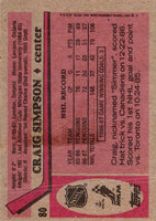 1987 O-Pee-Chee Craig Simpson #80 Rookie