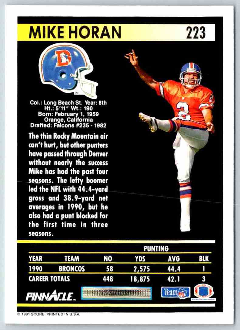 1991 Pinnacle Mike Horan