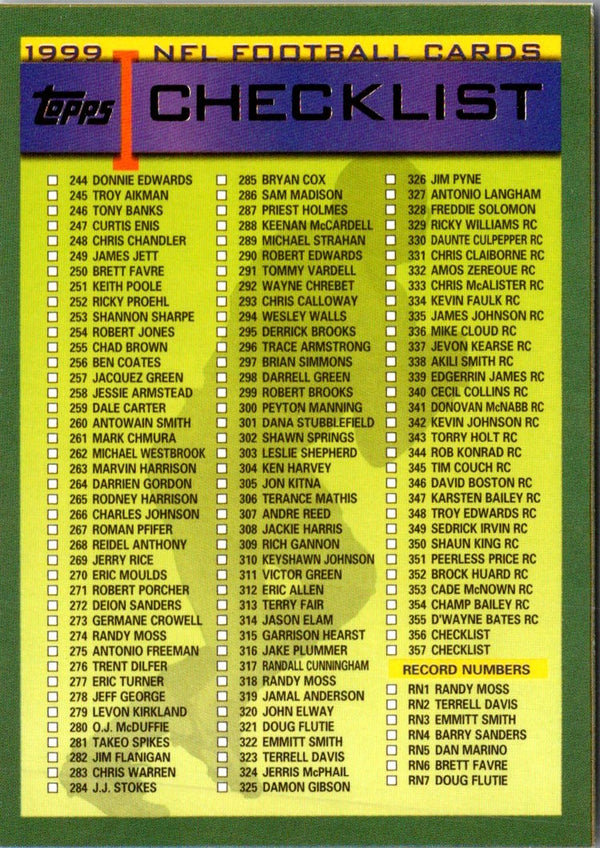 1999 Topps Checklist #357