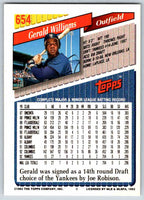 1993 Topps Gerald Williams #654