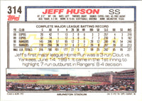 1992 Topps Jeff Huson #314