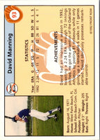 1992 Front Row Draft Picks David Manning #93