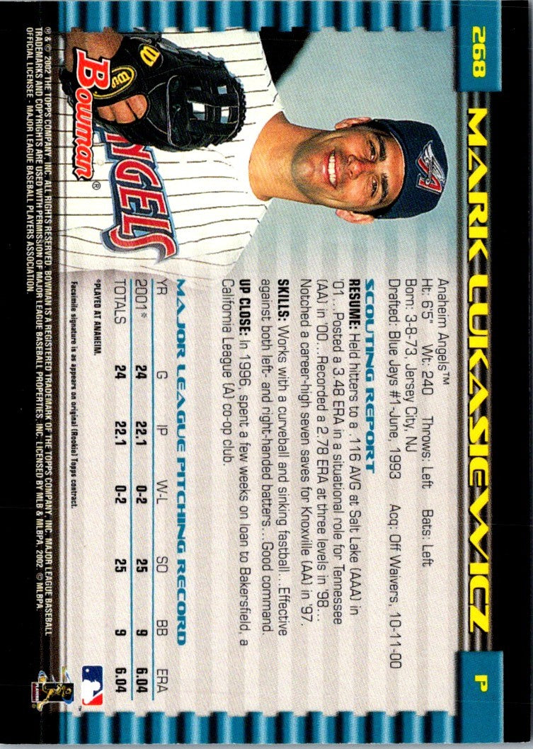 2002 Bowman Mark Lukasiewicz