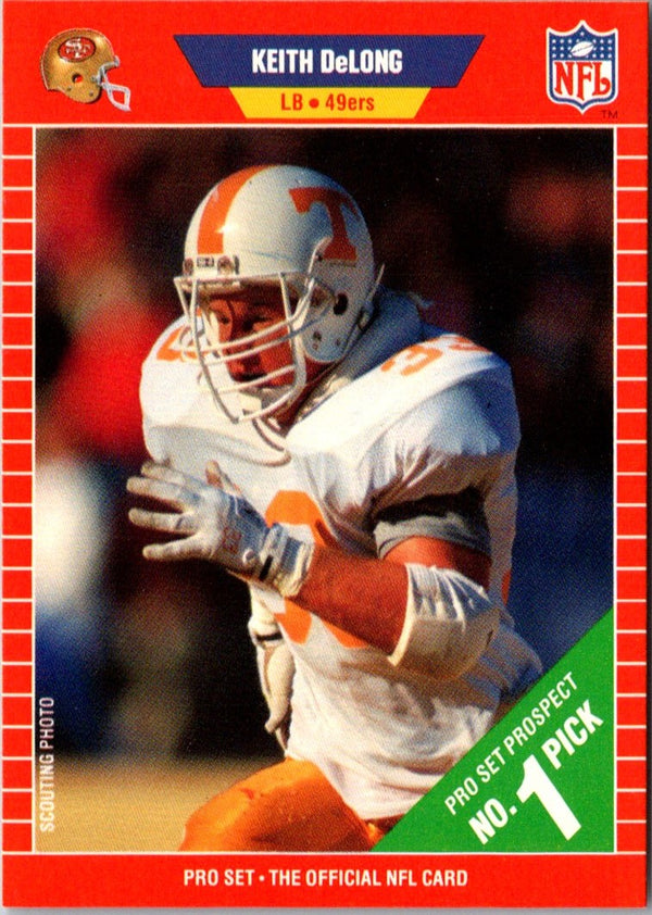 1989 Pro Set Keith DeLong #513 Rookie