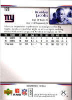 2007 Upper Deck Brandon Jacobs #128