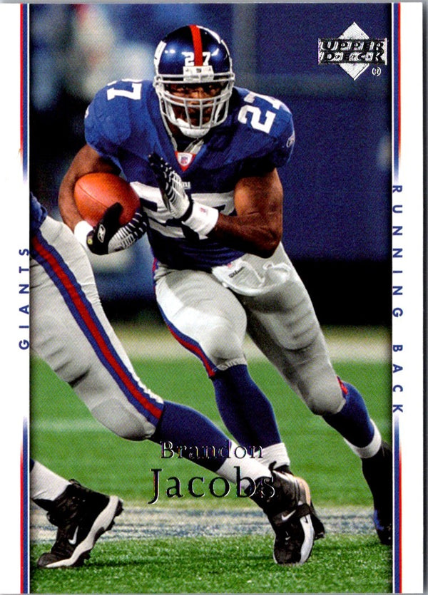 2007 Upper Deck Brandon Jacobs #128