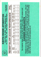 1984 Donruss Keith Atherton #497 Rookie
