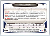 2013 Bowman Alex Colome #14