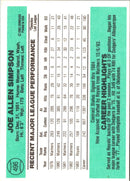 1984 Donruss Joe Simpson
