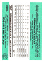 1984 Donruss Joe Simpson #496