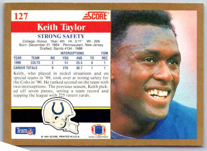 1991 Score Keith Taylor