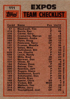 1983 Topps Expos Team Leaders - Al Oliver/Steve Rogers #111 EX