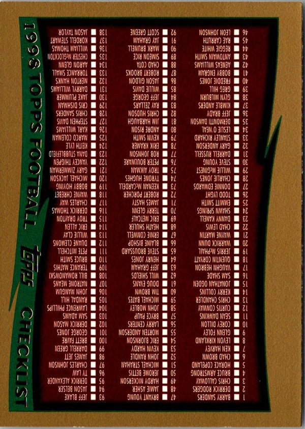 1998 Topps Checklist 1 #329