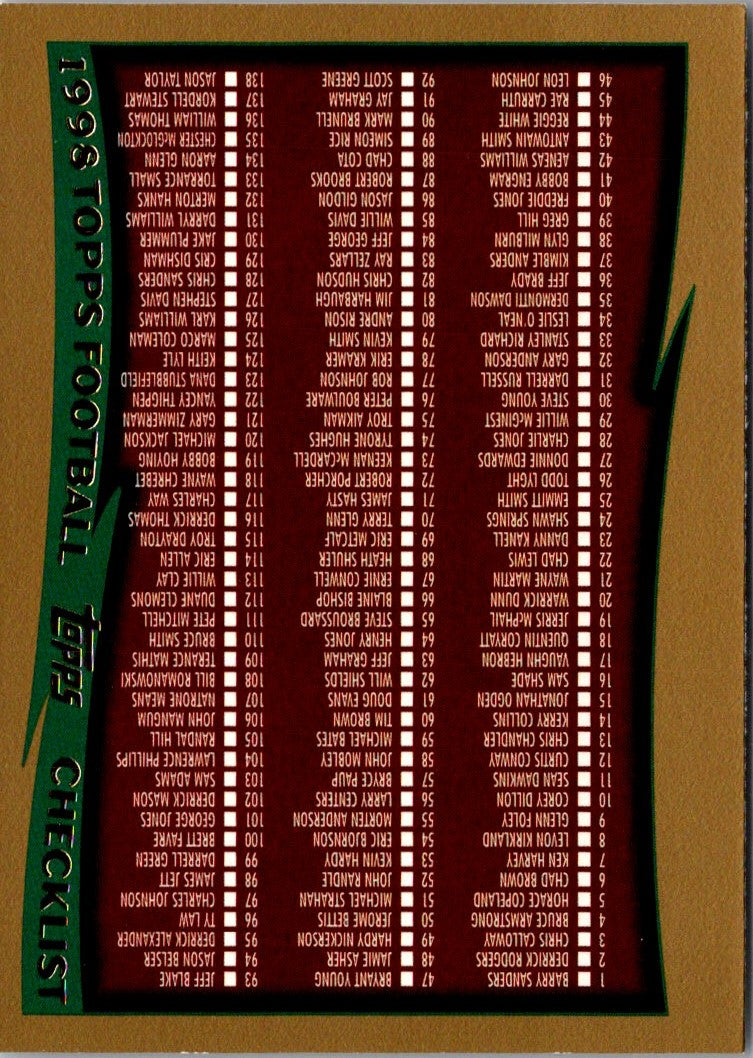 1998 Topps Checklist 1