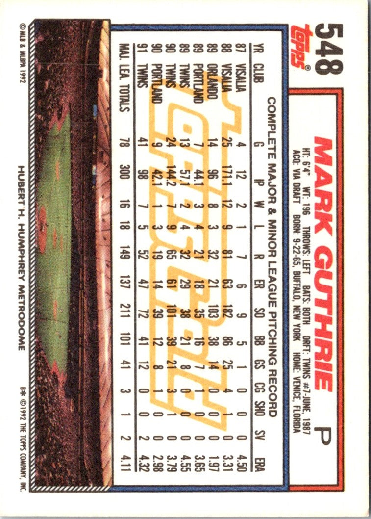 1992 Topps Mark Guthrie