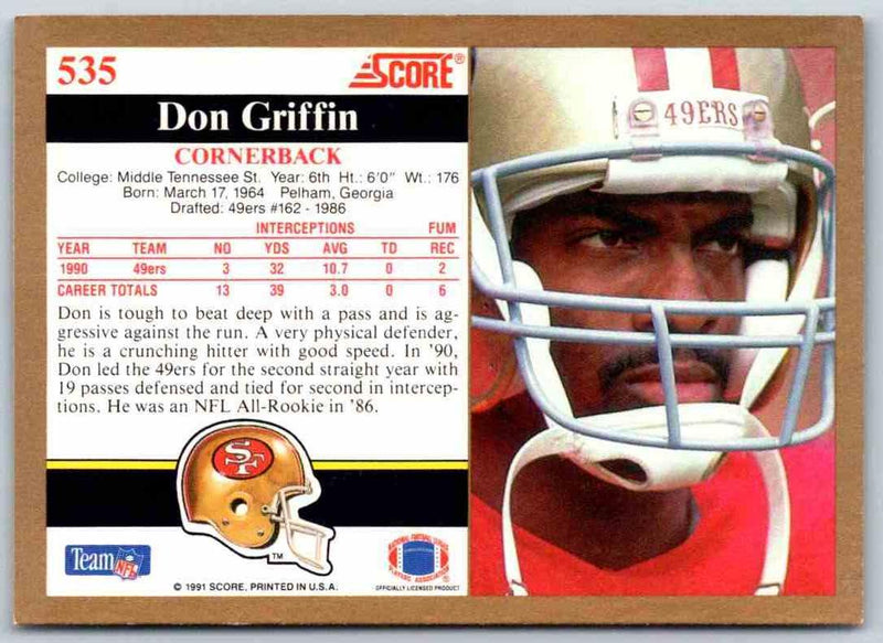 1991 Score Don Griffin