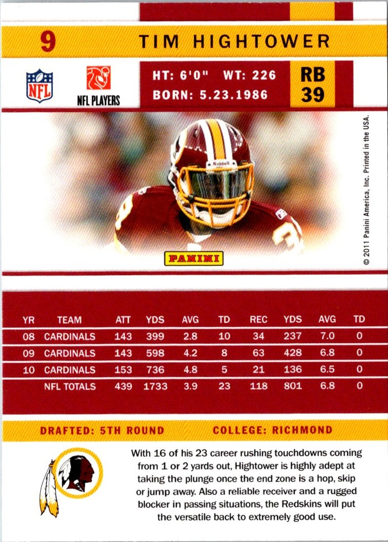 2011 Score Tim Hightower