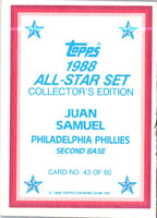 1988 Topps Glossy Send-Ins Juan Samuel #43