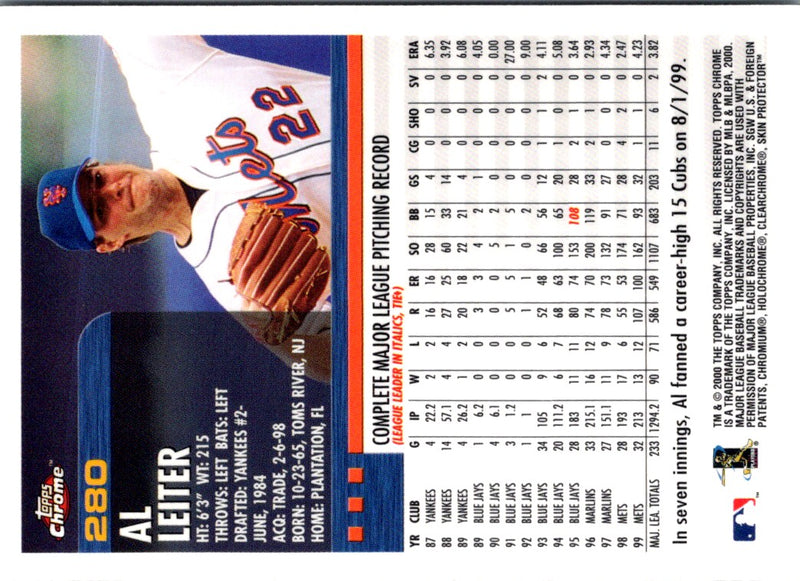 2000 Topps Al Leiter