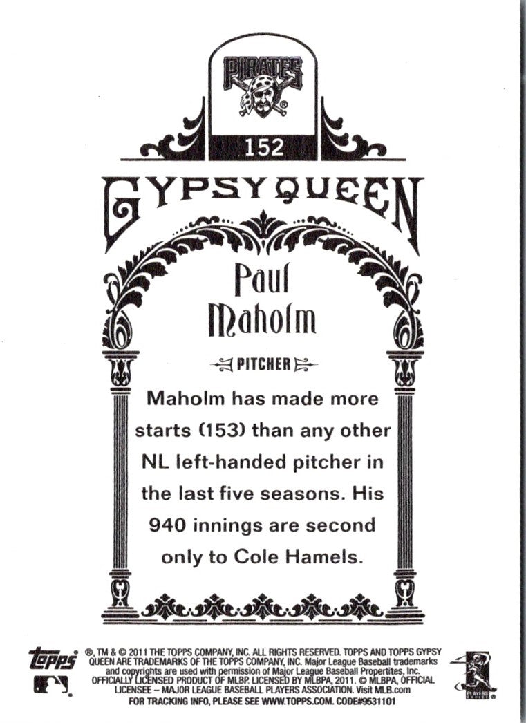 2011 Topps Gypsy Queen Paul Maholm