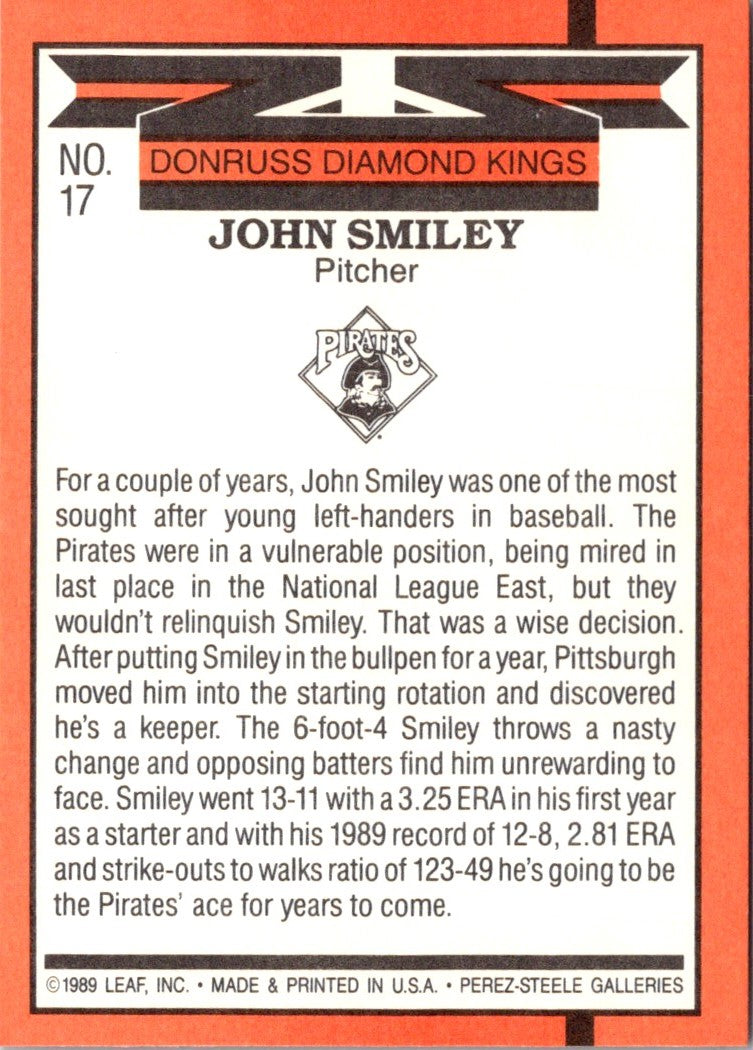 1987 Donruss John Smiley