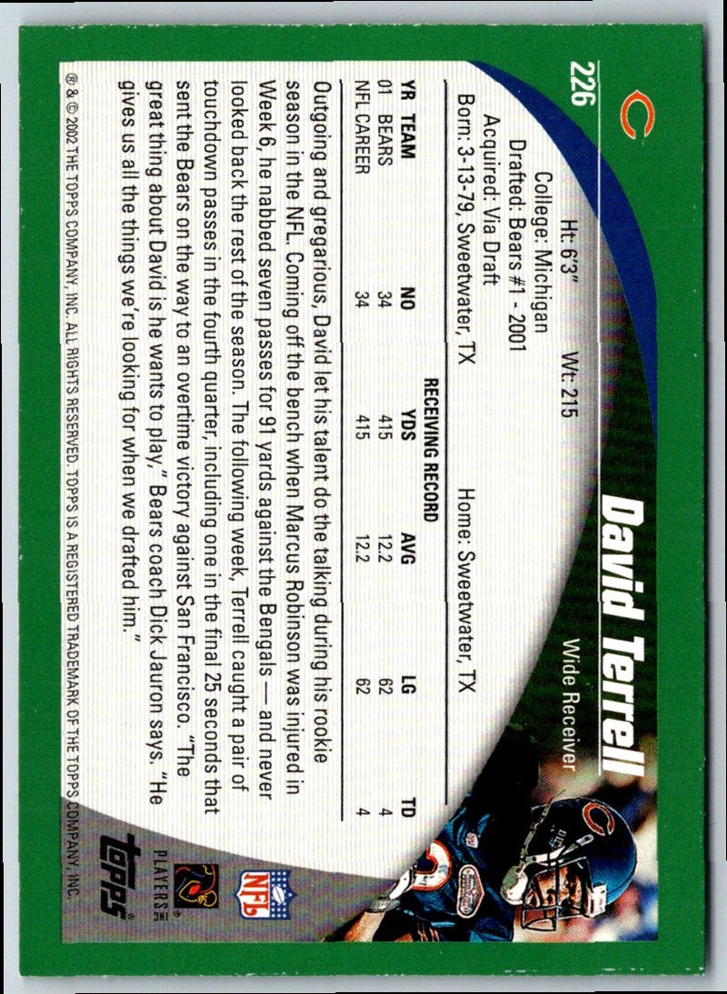 2002 Topps David Terrell