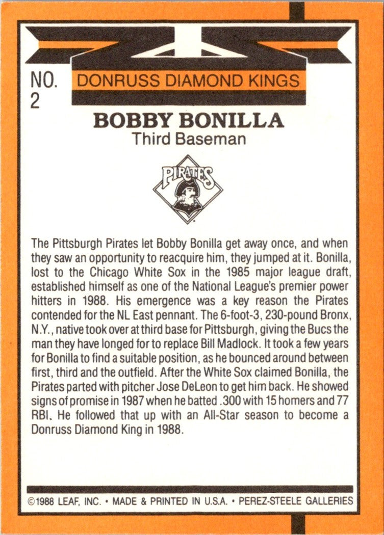 1989 Diamond Kings Bobby Bonilla