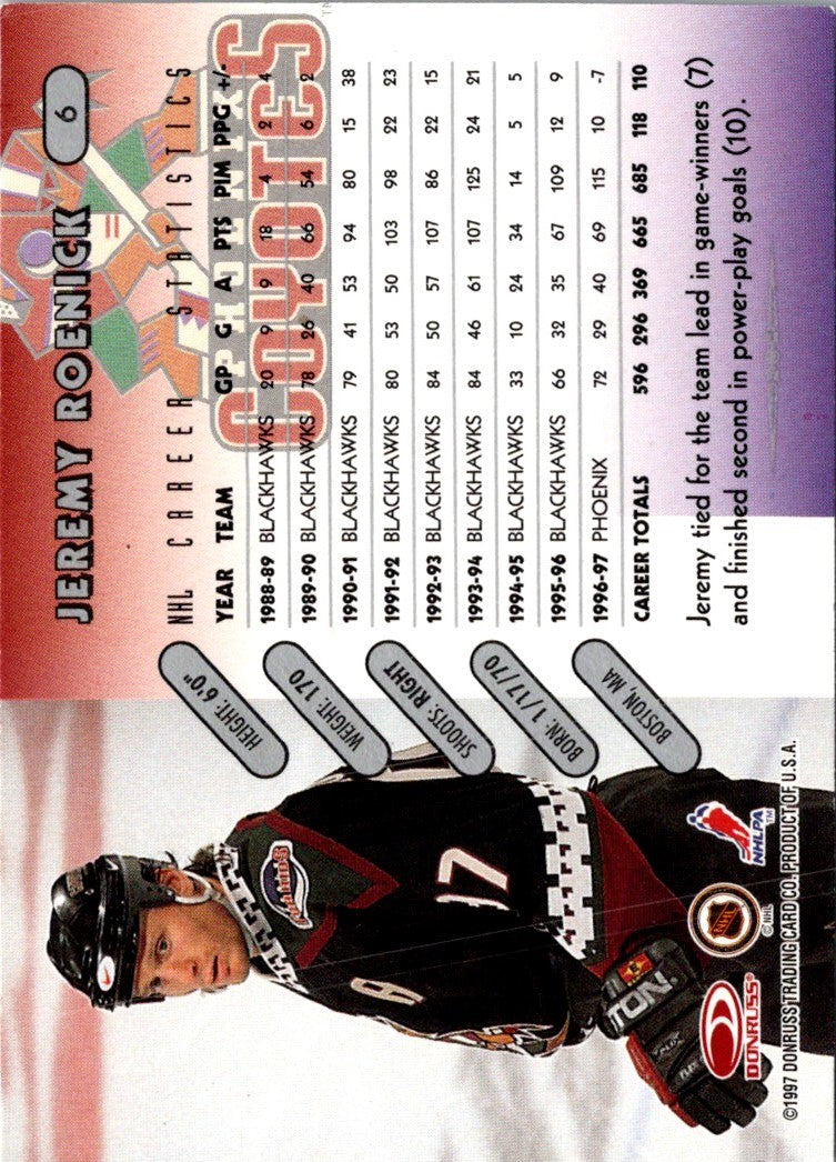 1997 Donruss Jeremy Roenick