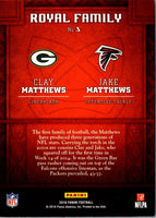 2016 Panini Royal Family Clay Matthews/Jake Matthews #5