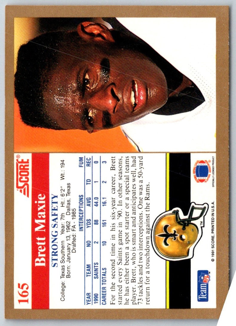 1991 Score Brett Maxie