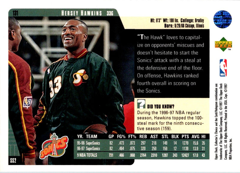 1997 Collector's Choice Hersey Hawkins