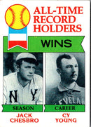1979 Topps All-Time Victory Records - Jack Chesbro/Cy Young