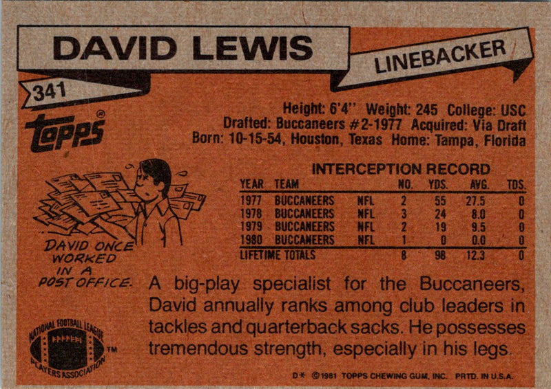 1981 Topps David Lewis