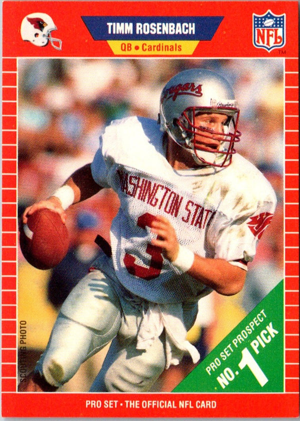 1989 Pro Set Timm Rosenbach #509 Rookie