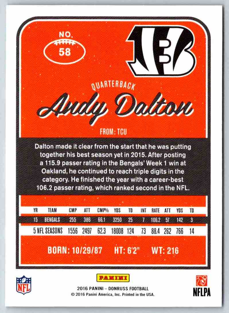 2016 Donruss Andy Dalton