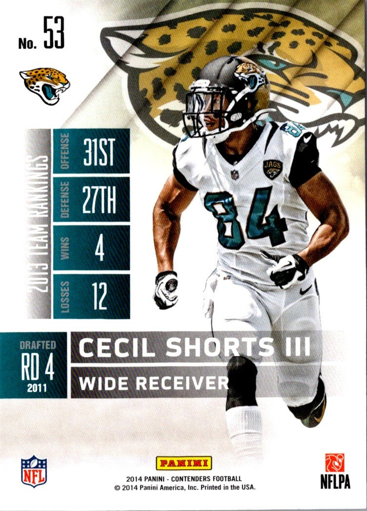 2014 Panini Contenders Cecil Shorts III