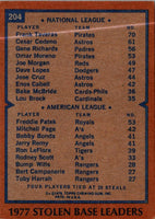 1978 Topps 1977 Stolen Base Leaders - Frank Taveras/Freddie Patek #204