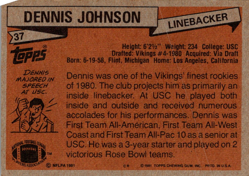 1981 Topps Dennis Johnson