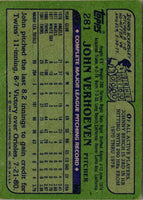 1982 Topps John Verhoeven #281