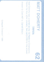 1989 Collegiate Collection North Carolina's Finest Matt Doherty #62