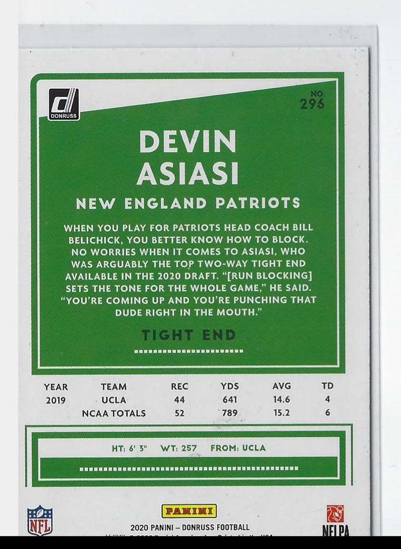 2020 Donruss Devin Asiasi