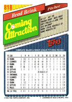 1993 Topps Gold Brad Brink #818