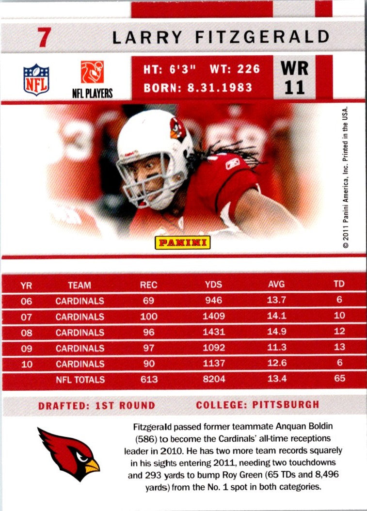 2011 Score Larry Fitzgerald